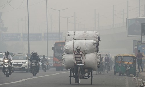 New Delhi under cloud of smog as pollution level jumps