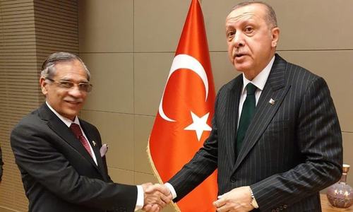 CJP Nisar calls on President Erdogan during official visit to Turkey CJP Nisar calls on President Erdogan during official visit to Turkey