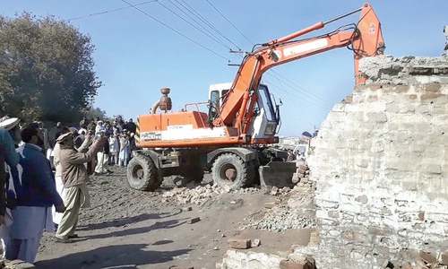Illegal shops demolished in Lakki Marwat