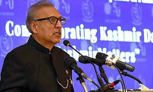 President Alvi demands Indian govt uphold rights of Kashmiri people