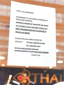 Closure of Pakistani, Indian airspace snarls flights across Asia