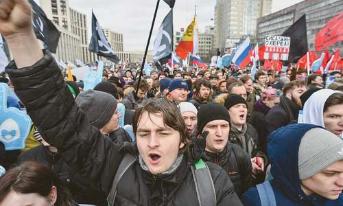 Thousands protest Russia&rsquo;s &lsquo;internet isolation&rsquo;