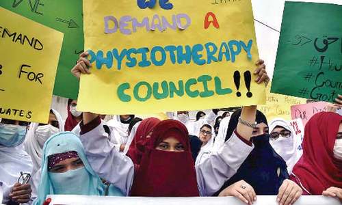Physiotherapists protest lack of jobs Physiotherapists protest lack of jobs