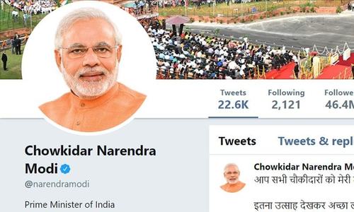 &lsquo;Chowkidar Narendra Modi&rsquo;: Indian PM alters Twitter name in pre-election campaign