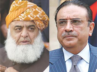 Zardari calls on JUI-F chief for one-on-one meeting Zardari calls on JUI-F chief for one-on-one meeting