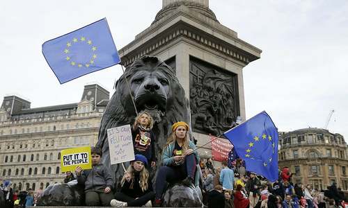Anti-Brexit marchers flood into London, demand new vote