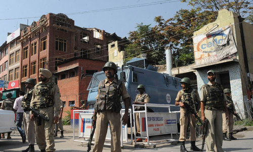 Shutdown in occupied Kashmir against India's ban on Jammu and Kashmir Liberation Front