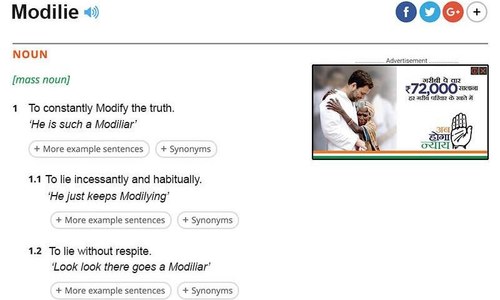 Oxford Dictionaries dragged into Indian poll