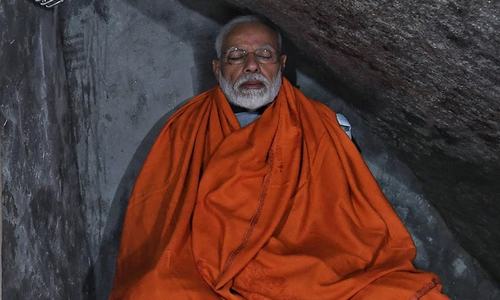 Modi meditates as India mega polls near end