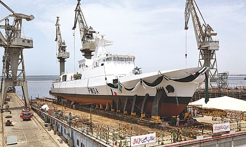 Patrol vessel built with Chinese help launched