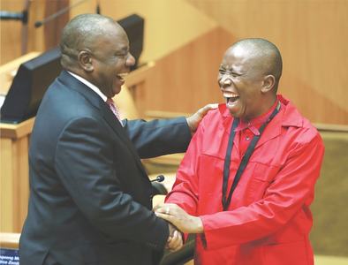 S. African parliament re-elects Ramaphosa as president