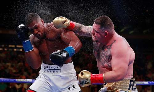 In monster upset, underdog Andy Ruiz shocks Anthony Joshua for three heavyweight world titles