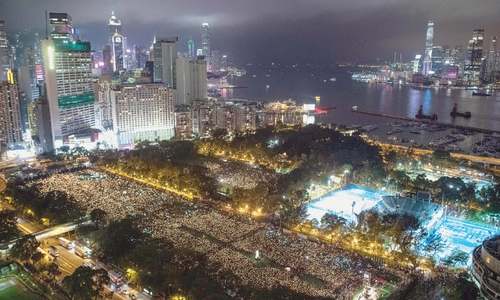 Hong Kong activists hold Tiananmen candlelight vigil