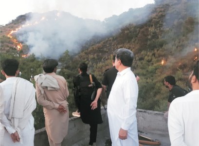 Fire erupts again in Topi&rsquo;s Ajmer mountain