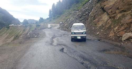 Balakot-Naran road in bad shape