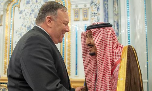 Pompeo meets Saudi king for Iran crisis talks