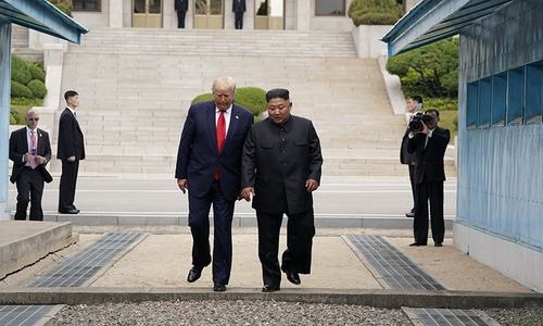 Trump steps into North Korea in historic first Trump steps into North Korea in historic first