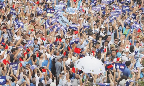 Clashes after rally in support of Hong Kong police