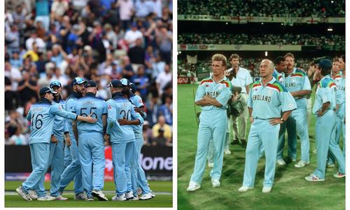 انگلینڈ کو 1992 کے ورلڈ کپ کی جرسی سے مماثلت راس آ گئی، 27سال بعد فائنل میں انگلینڈ کو 1992 کے ورلڈ کپ کی جرسی سے مماثلت راس آ گئی، 27سال بعد فائنل میں