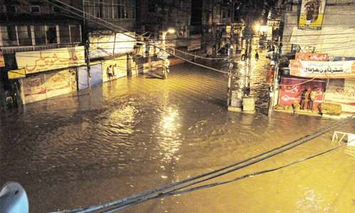 Heavy rain, hailstorm lead to flooding in downtown Rawalpindi