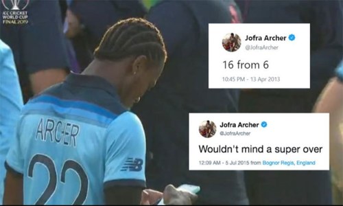 کیا جوفرا آرچر نے کئی سال پہلے ورلڈکپ فائنل کی پیشگوئی کردی تھی؟ کیا جوفرا آرچر نے کئی سال پہلے ورلڈکپ فائنل کی پیشگوئی کردی تھی؟