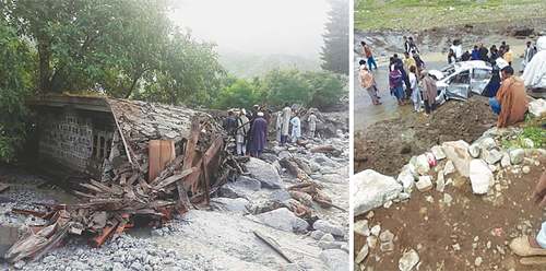 Six killed as heavy rains pound KP