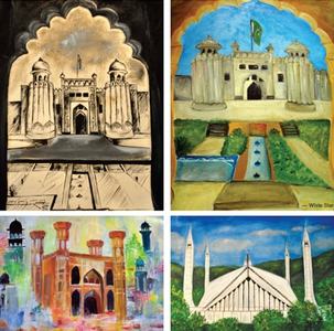 Paintings of historical places showcased