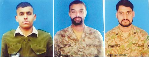 Three soldiers, two civilians martyred in Indian shelling