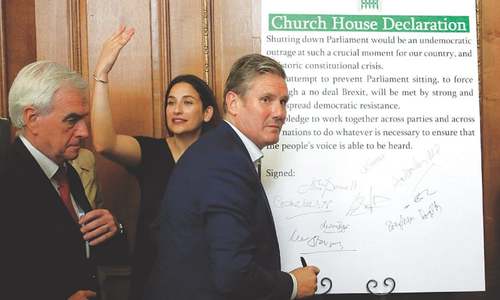 UK opposition lawmakers join forces against no-deal Brexit