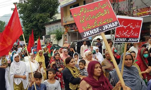 AJK capital sees first march for occupied Kashmir's independence