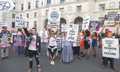 Extinction Rebellion targets Beckham&rsquo;s fashion show