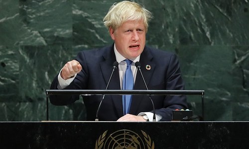 Limbless chickens, killer robots: UK's Johnson bemuses in UN speech