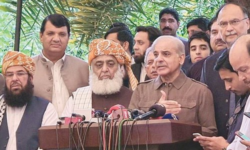 Shahbaz finally lends ‘full’ support to JUI-F march Shahbaz finally lends ‘full’ support to JUI-F march
