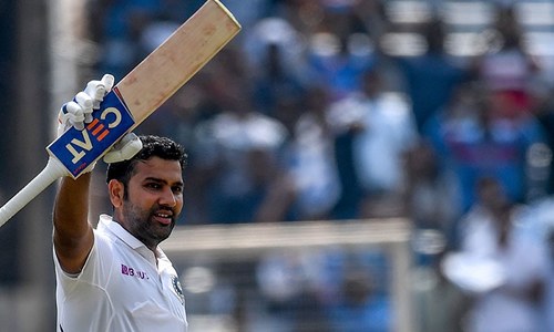Sharma hits double ton as India declare on 497-9 Sharma hits double ton as India declare on 497-9