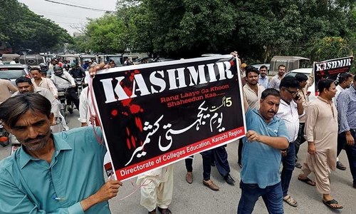 Black day in support of Kashmiris today in Punjab Black day in support of Kashmiris today in Punjab