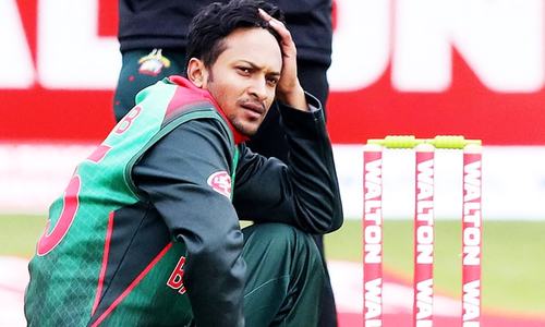 Protests in Bangladesh over ban on cricket hero Shakib