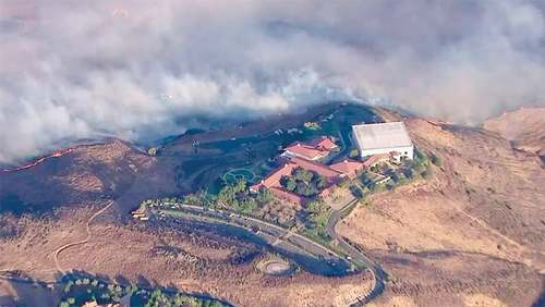 Wildfire erupts near Reagan Library in California