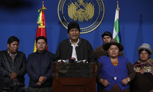 Bolivia's president resigns after losing backing of security forces