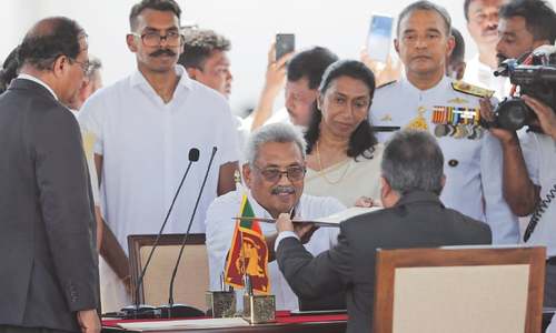 Gotabaya Rajapaksa sworn in as Sri Lanka&rsquo;s president