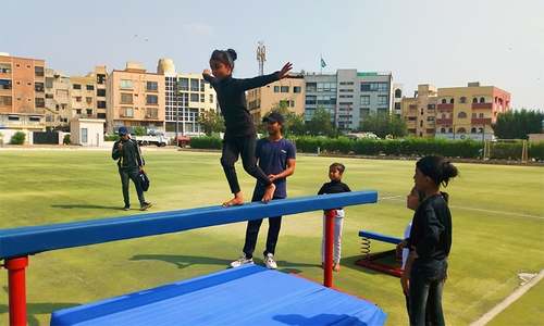 Karachi's young gymnasts showcase talent at all-female championship