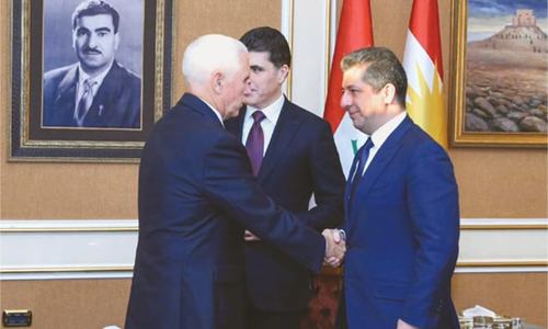 Pence reassures Kurds, discusses protests with Iraqi leader
