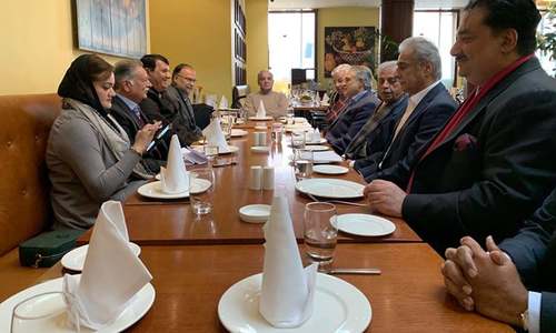 PML-N leaders hold consultative session with Shehbaz Sharif in London
