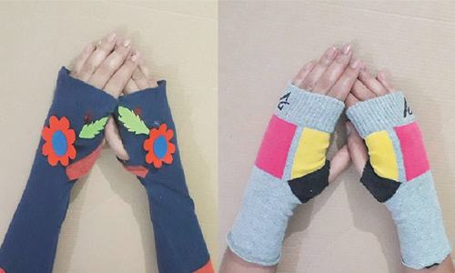 Wonder Craft: Fingerless gloves from old socks