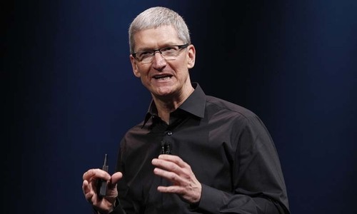CEO Tim Cook sees pay ebb along with Apple performance