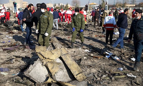 Iran says Ukrainian plane was on fire, tried to turn back