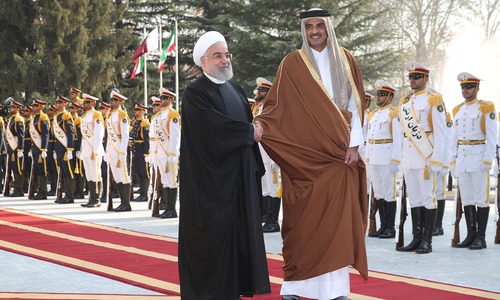 Qatar emir calls for regional de-escalation at 'sensitive' time during visit to Iran