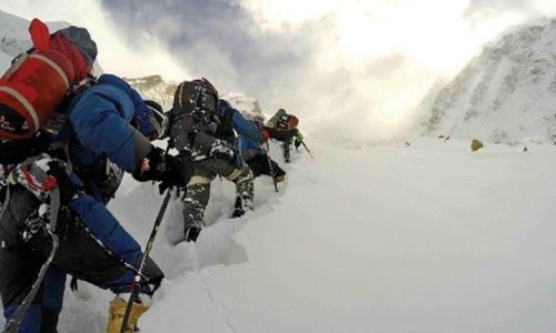 Climbers on way to scale Karakoram range peaks Climbers on way to scale Karakoram range peaks