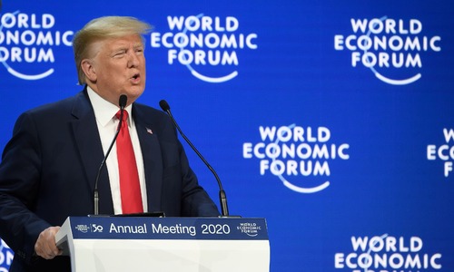 Trump rejects climate 'prophets of doom' as Thunberg warns Davos