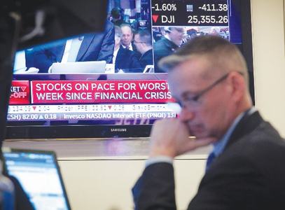 World stocks suffer worst week after virus outbreak