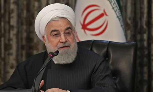 A handout picture provided by the Iranian Presidency on March 4, shows President Hassan Rouhani during a cabinet meeting in Tehran. — AFP